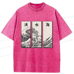 Japanese Wave Washed T-Shirt on Sale