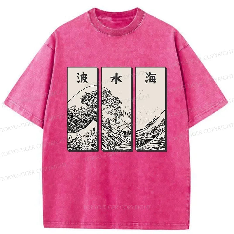 Japanese Wave Washed T-Shirt on Sale
