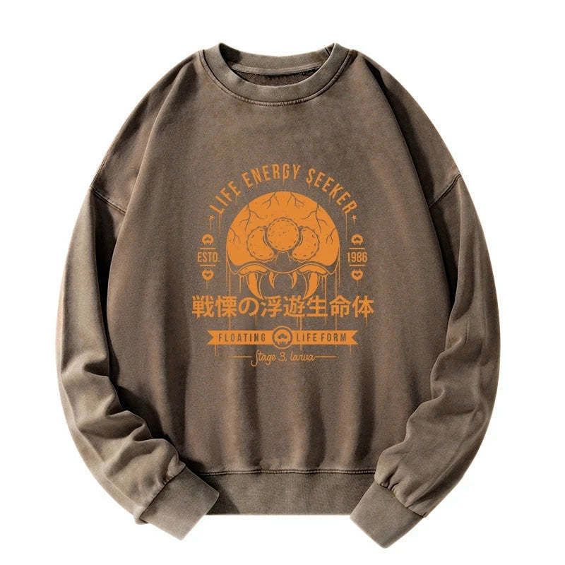 comfortable washed sweatshirt with free shipping