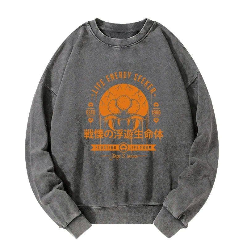 comfortable washed sweatshirt with free shipping