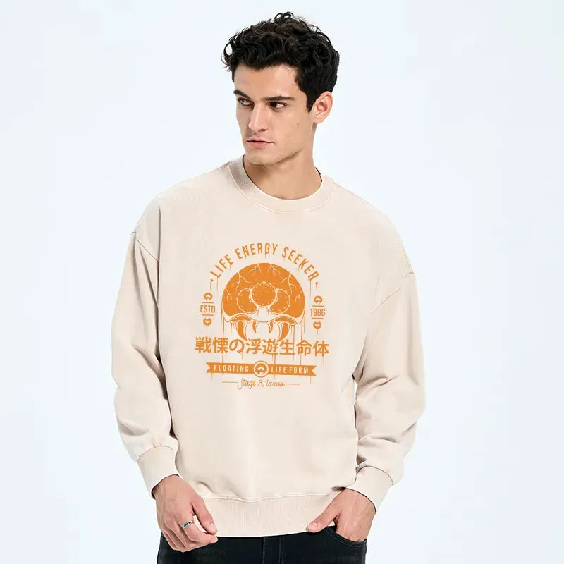 comfortable washed sweatshirt with free shipping