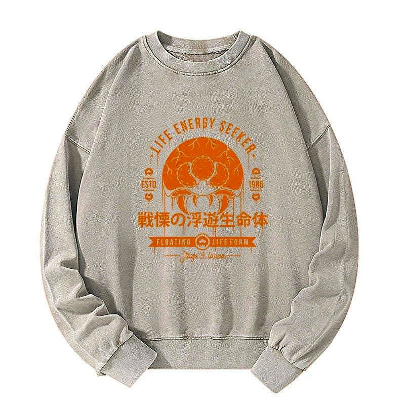 comfortable washed sweatshirt with free shipping