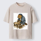 Japanese woodblock print beaver t-shirt