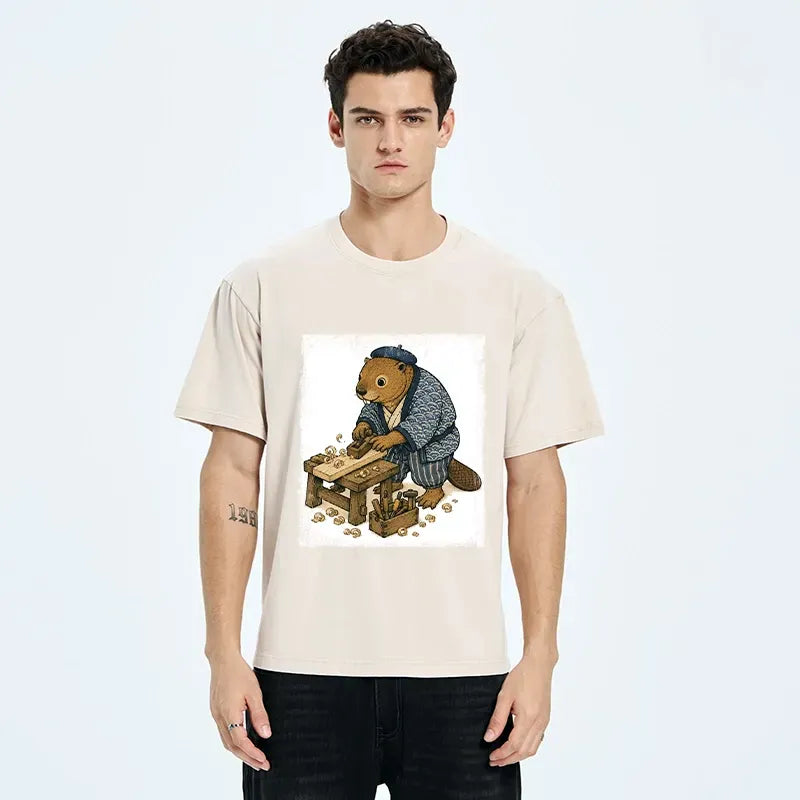 washed unisex t-shirt for daily wear