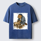 washed unisex t-shirt for daily wear