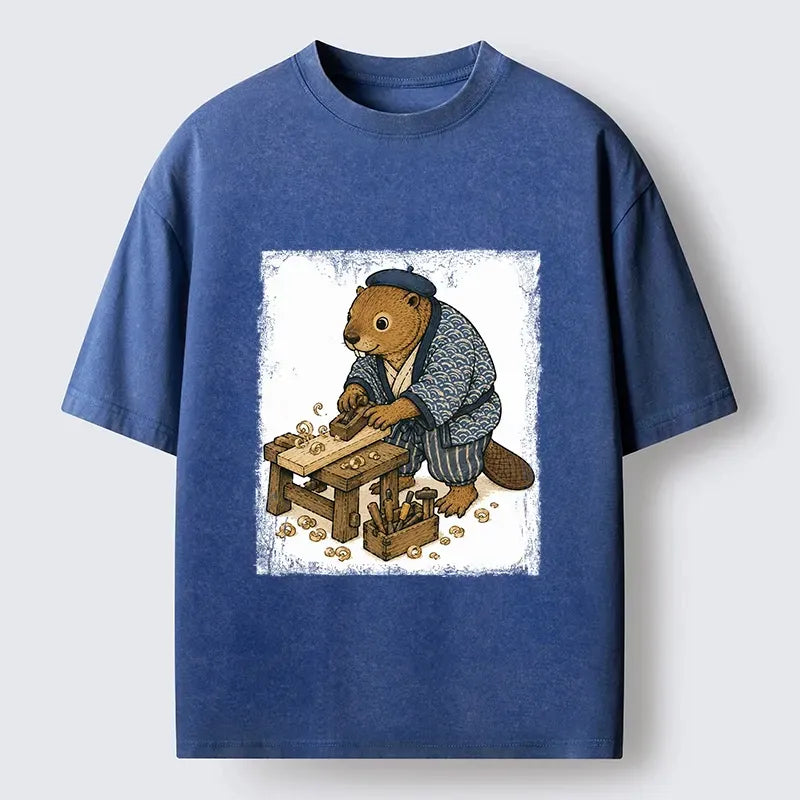 washed unisex t-shirt for daily wear