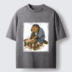 Japanese woodblock print beaver t-shirt