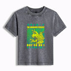 Japanese frog women's washed t-shirt