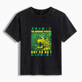 Japanese frog women's washed t-shirt