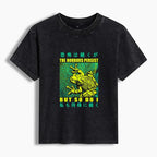 Japanese frog women's washed t-shirt