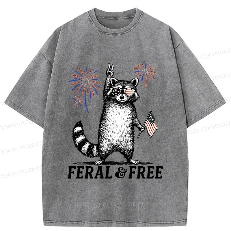 Japanese Festival Raccoon T-Shirt for Daily Wear