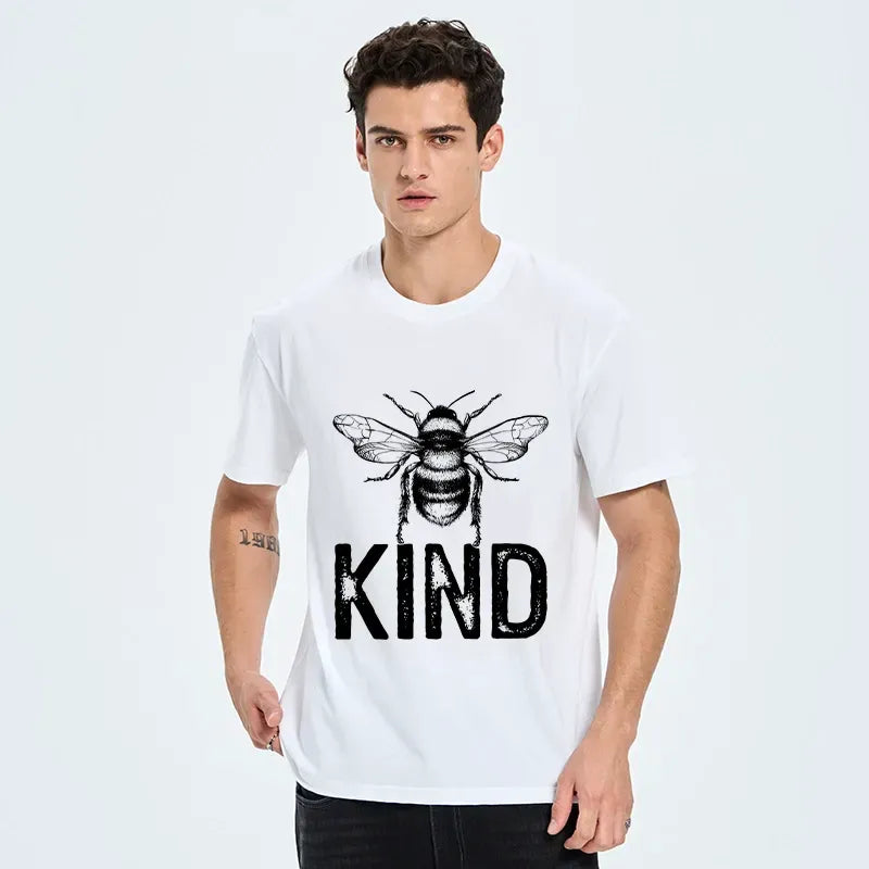 Kyoto-Lion Minimalist Bee Kind Illustration Classic T-Shirt