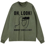 Washed Long Sleeve T-Shirt for Daily Wear