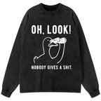 Washed Long Sleeve T-Shirt for Daily Wear