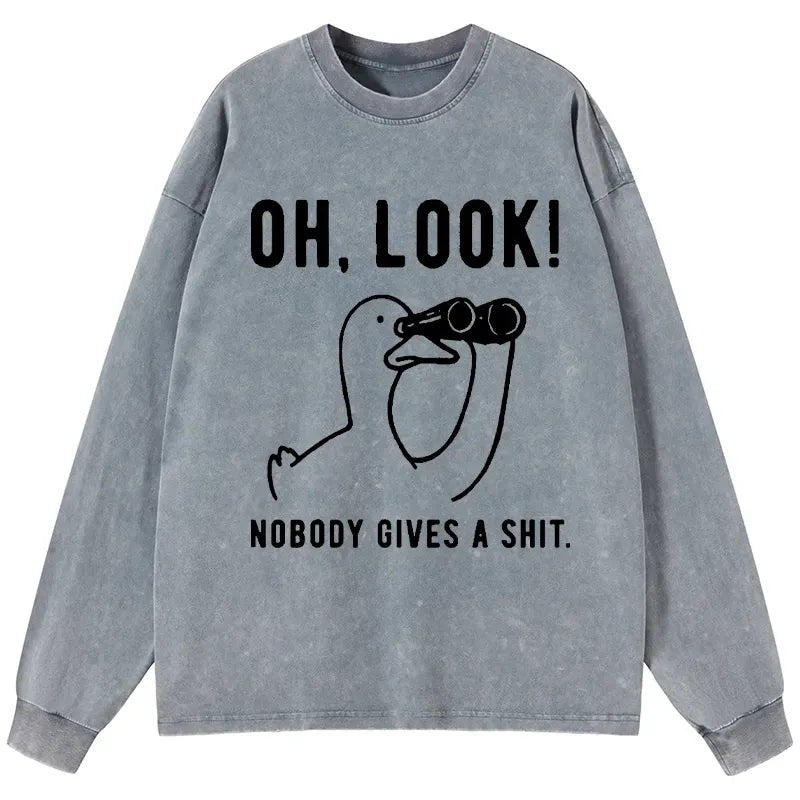 Funny Duck Long Sleeve Shirt for Weekend