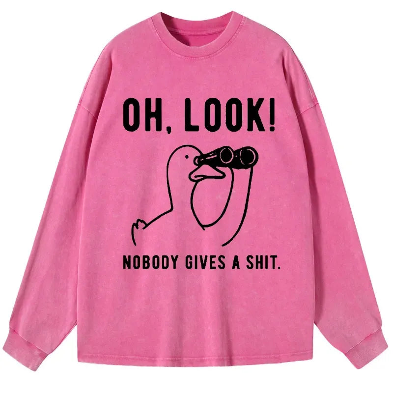 Funny Duck Long Sleeve Shirt for Weekend