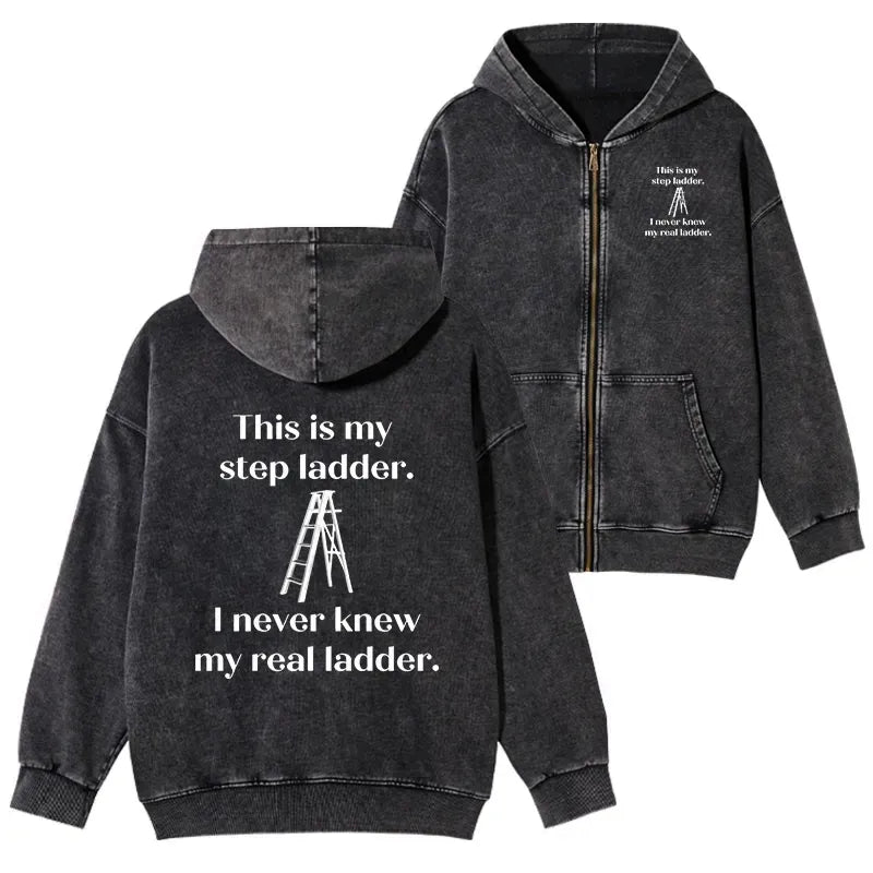 japanese vintage washed zip hoodie for men