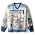 Kyoto-Lion Japanese Sakura Floral Paneled Long Sleeve Jersey