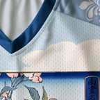 Kyoto-Lion Japanese Sakura Floral Paneled Long Sleeve Jersey