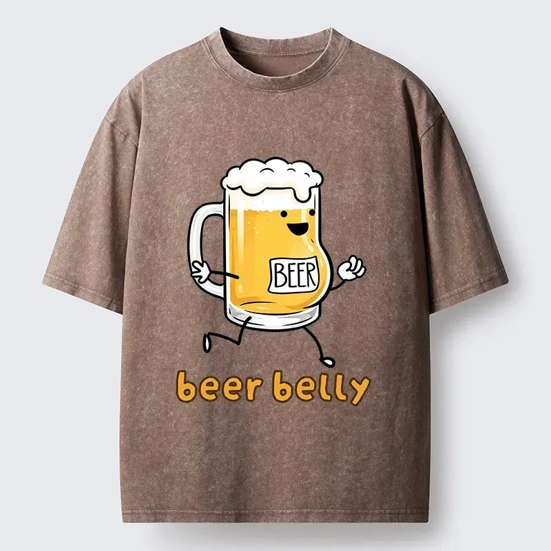 Kyoto-Lion Beer Belly Washed T-Shirt