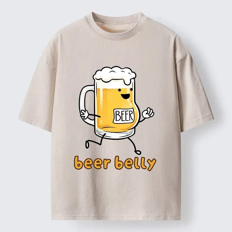 Kyoto-Lion Beer Belly Washed T-Shirt