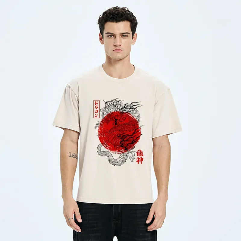 Tokyo?Tiger Dragon God Washed T-Shirt