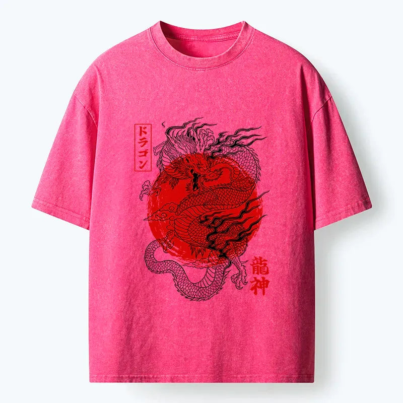 Tokyo?Tiger Dragon God Washed T-Shirt