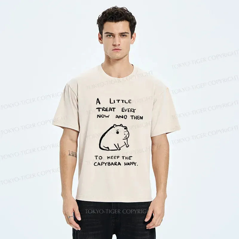 capybara washed t-shirt for daily wear