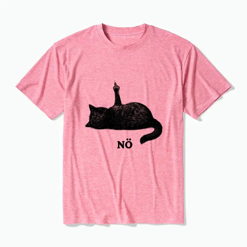 Kyoto-Lion Cat Refused Cotton Blend T-Shirt