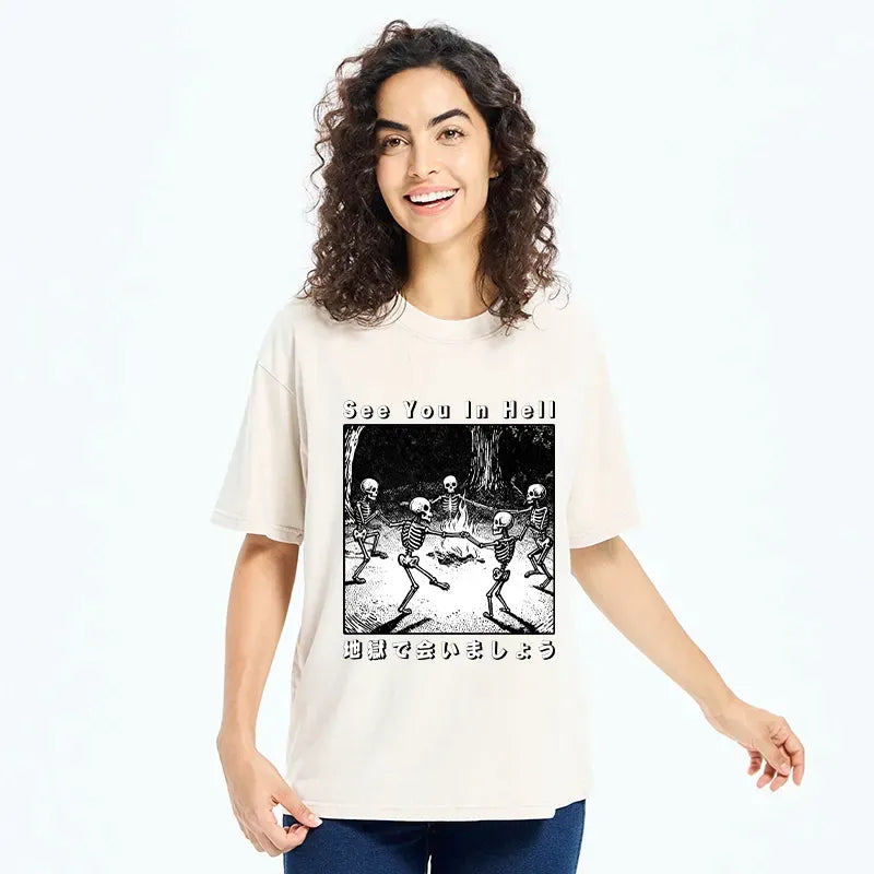 Funny Skeleton Hell Party T-Shirt