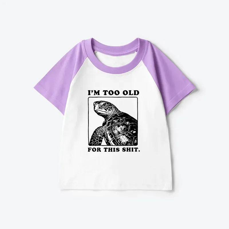 funny Kyoto lion turtle tee for kids
