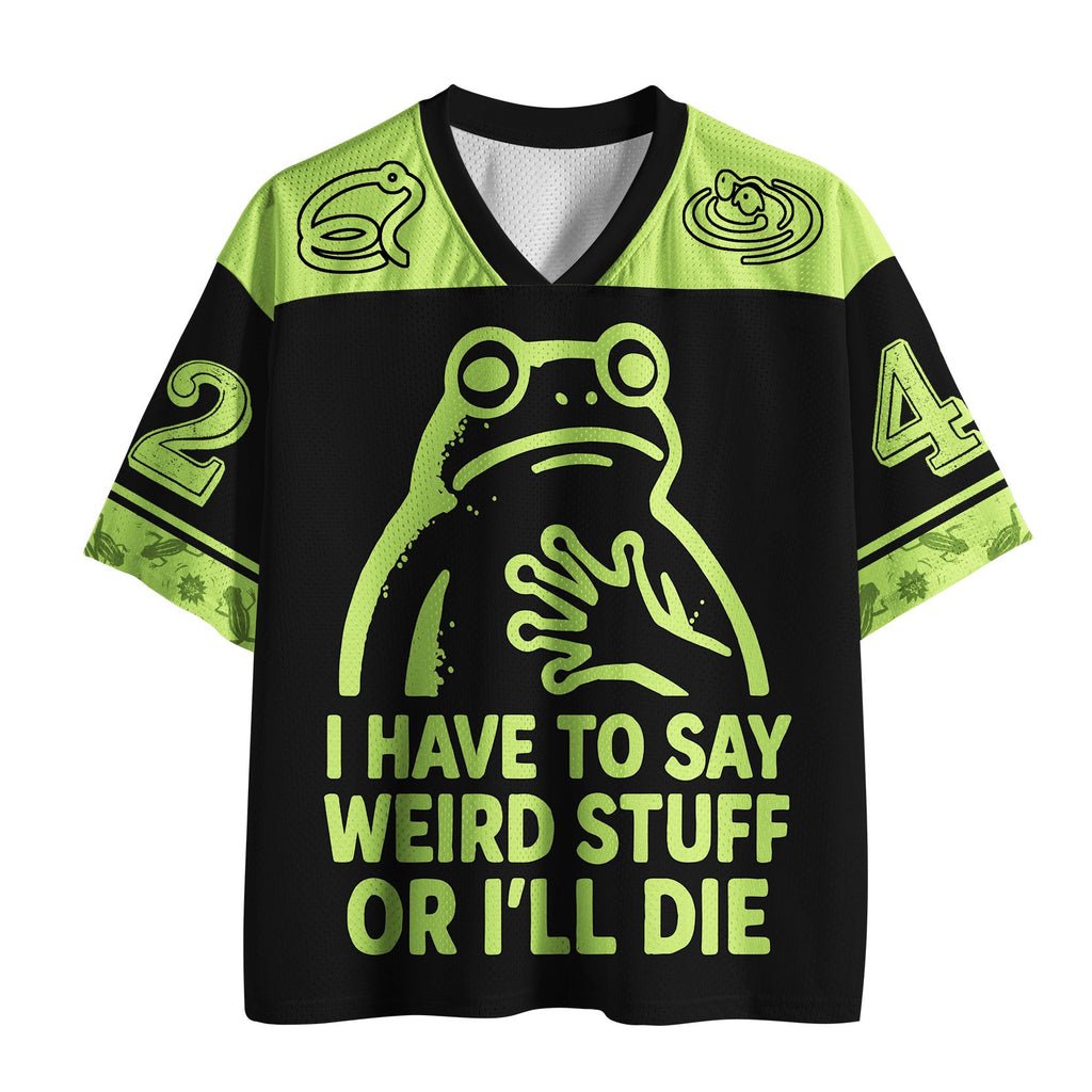 Breathable Mesh Jersey Frog Print for Sports
