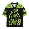 Breathable Mesh Jersey Frog Print for Sports