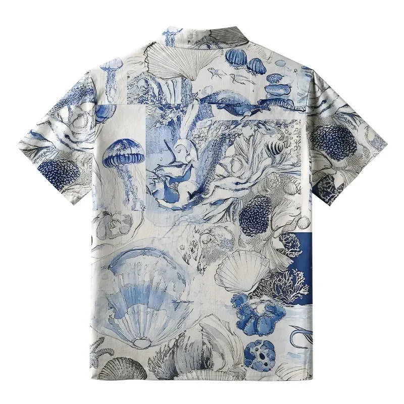 Vibrant Sea Life Aloha Shirt