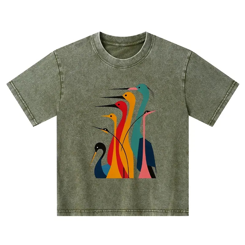 Japanese Crane Kids T-Shirt Best Seller