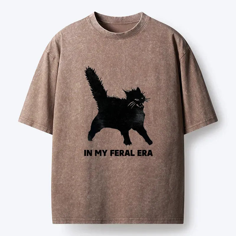 Japanese Washed Black Cat T-Shirt