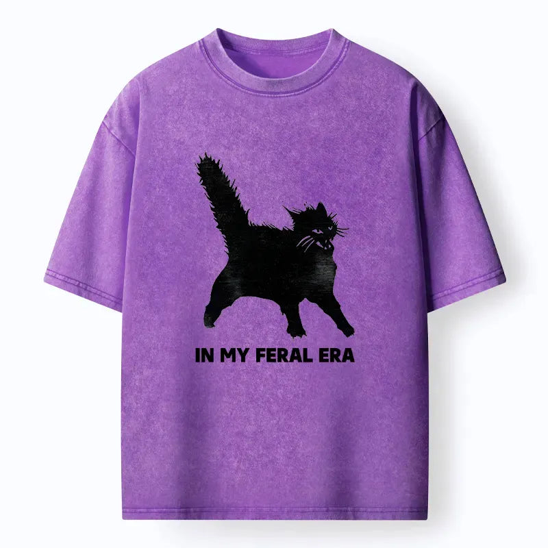 Japanese Washed Black Cat T-Shirt