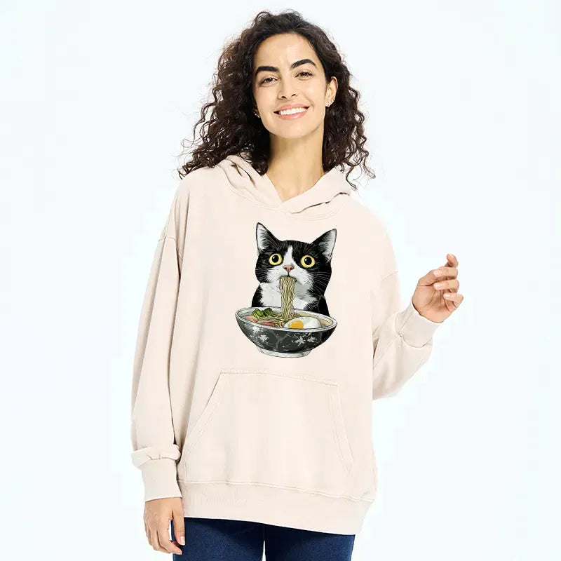 Japanese Ramen Cat Hoodie Gift Idea