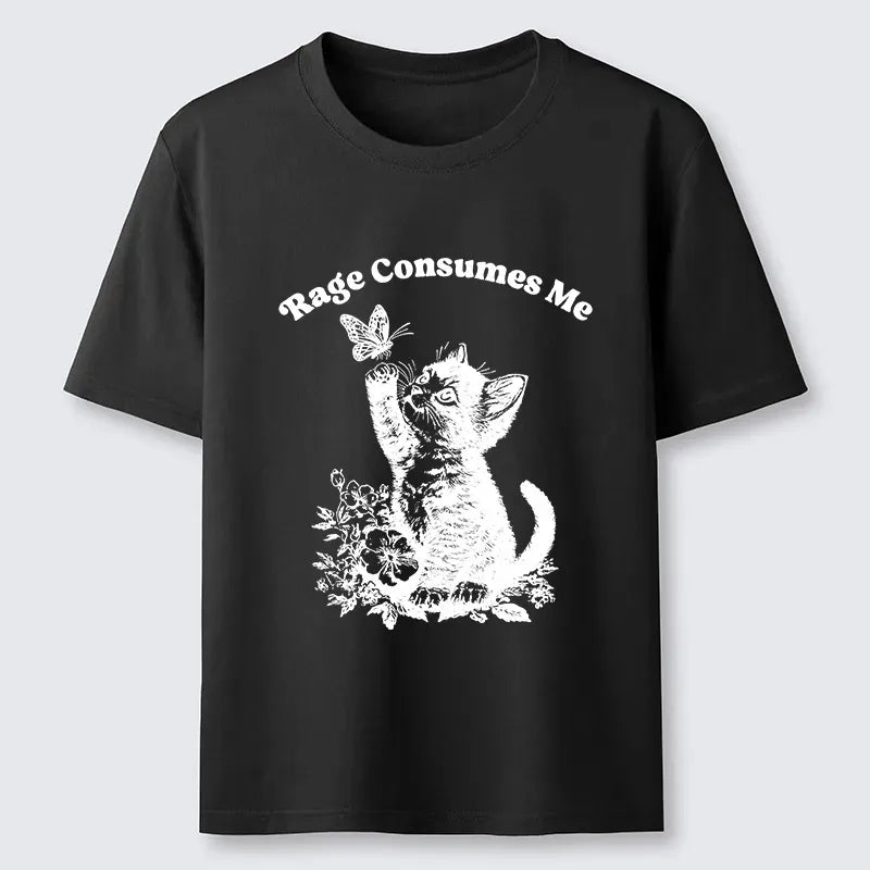 rage consumes me cat shirt funny