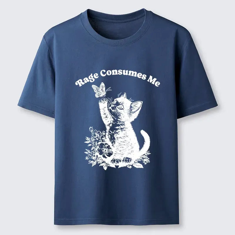 Kyoto-Lion Rage Consumes Me Kitten Meme Classic T-Shirt