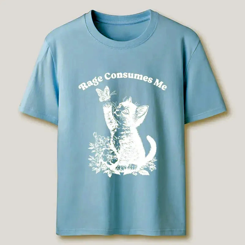 Japanese vintage kitten meme t-shirt