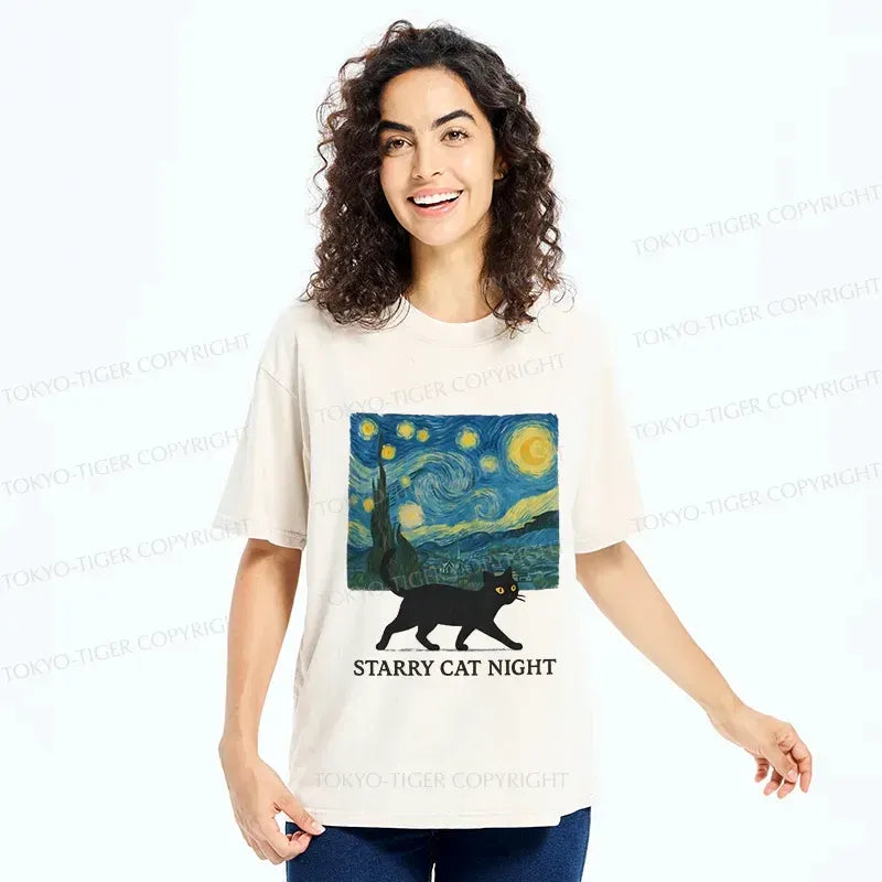 Japanese cat t-shirt for summer