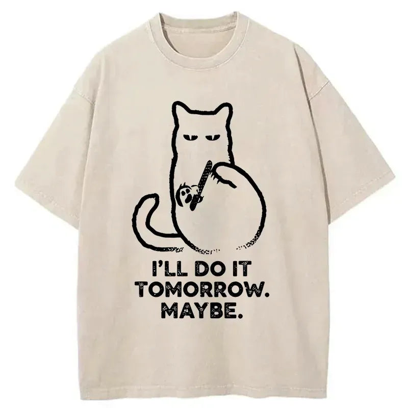 Kyoto Lion do it tomorrow funny tee