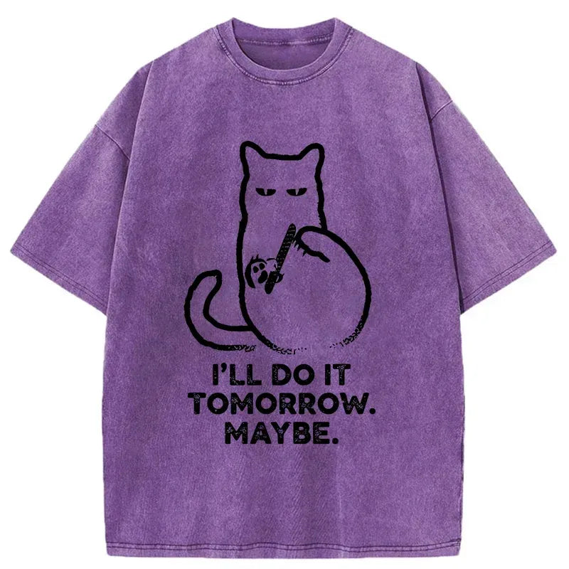 Kyoto-Lion Do It Tomorrow Washed T-Shirt