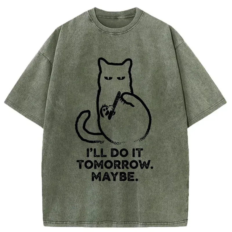 Kyoto Lion do it tomorrow funny tee