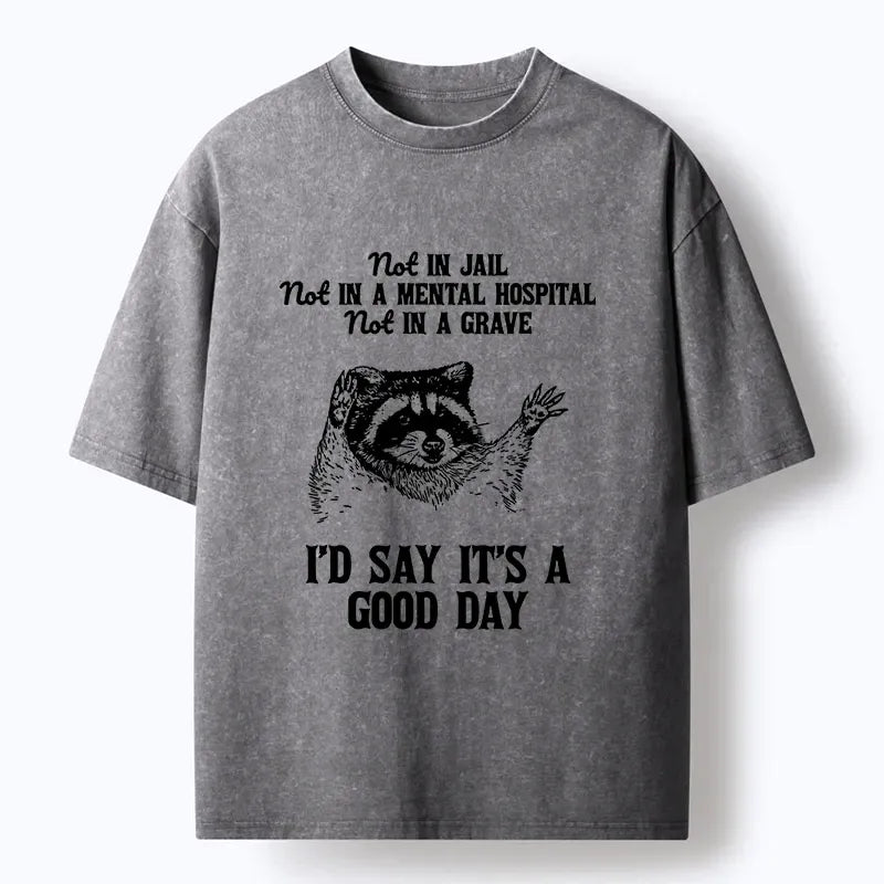 Kyoto-Lion Cherish The Present Funny Washed T-Shirt