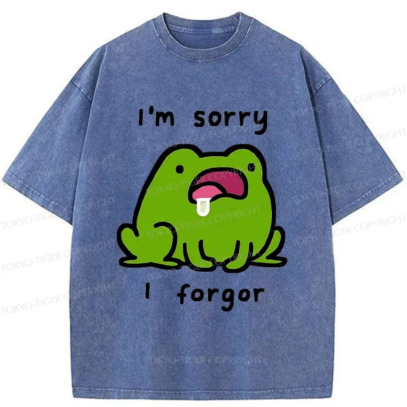 Kyoto-Lion Frog With Bad Memory Washed T-Shirt