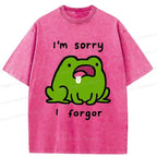 Kyoto-Lion Frog With Bad Memory Washed T-Shirt