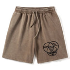 Kyoto-Lion Multidimensional Thinking And Rebellion Washed Shorts