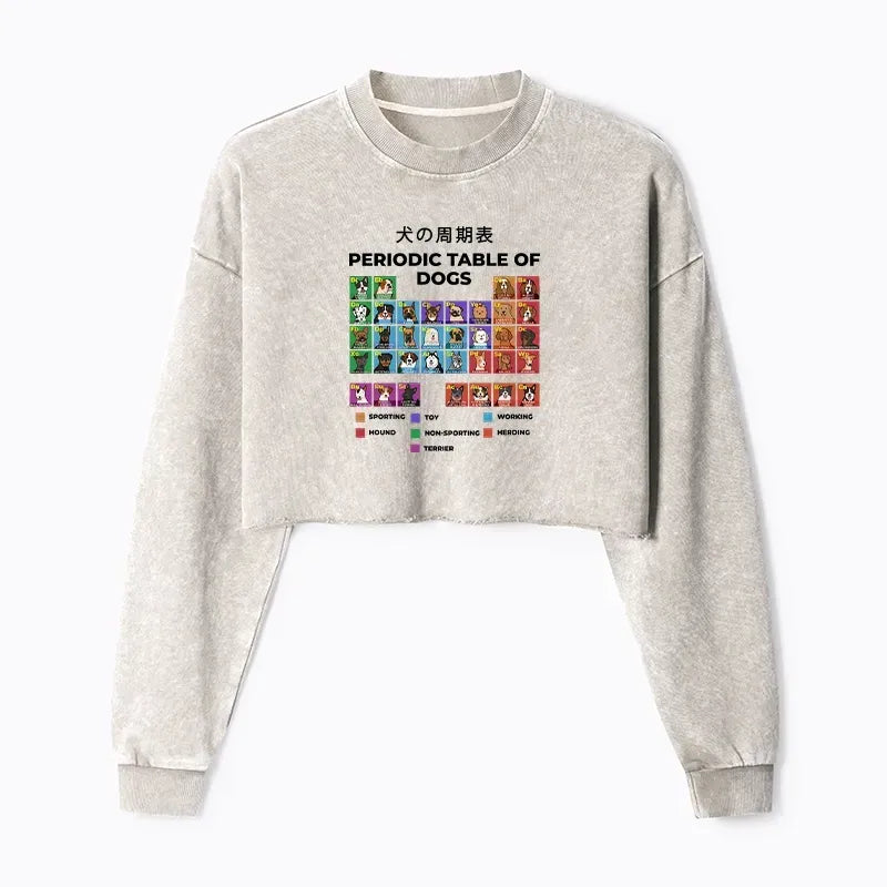 Japanese washed crop sweatshirt for women